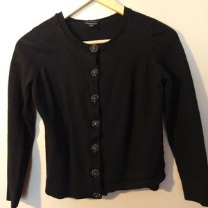 Talbot's Vintage look Cardigan. Size L. Black